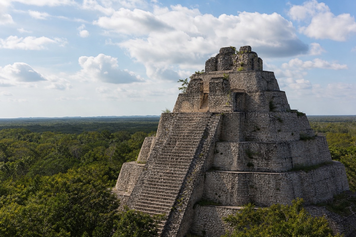 The Acropolis pyramid at Ek Balam, still climbable